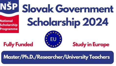 Government Of Slovak Republic National Scholarship Program 2024 Scholars