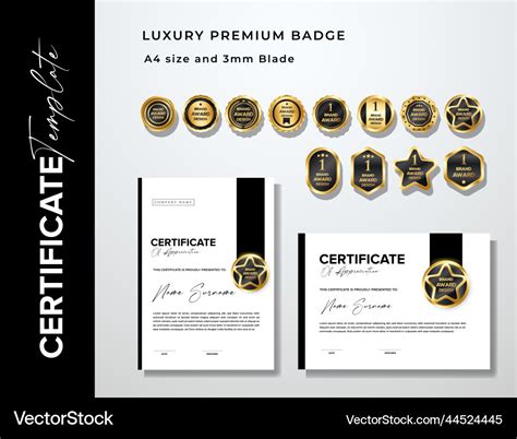 Modern certificate design template Royalty Free Vector Image