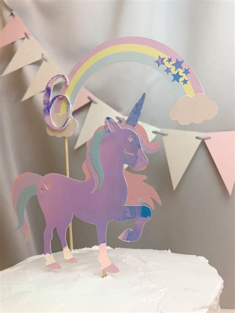 Unicorn Theme Cake Topper