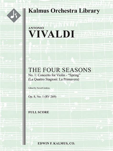 The Four Seasons No Concerto For Violin In E Spring Le Quattro