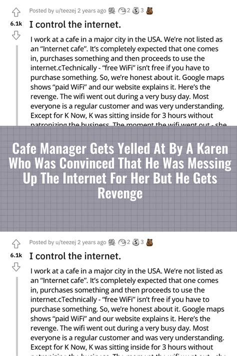 Cafe manager gets yelled at by a karen who was convinced that he was ...