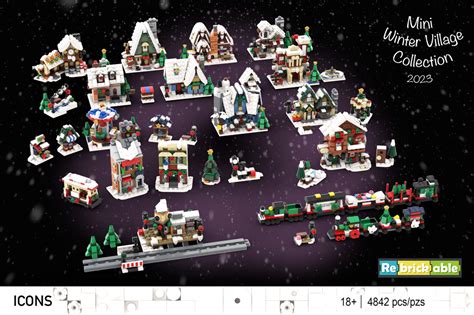 LEGO MOC Mini Winter Village Collection 2023 The Full Set Of 15 By