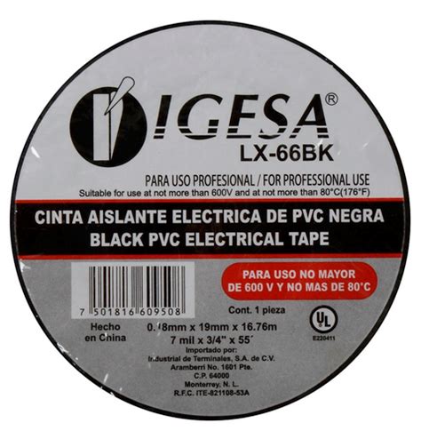 Cinta Aislante Negra PVC IGESA Online Store