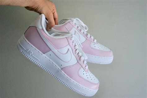 Pink Air Force 1 Custom Nike Air Force 1 Pink Tones Custom Air Force 1s Custom Nike Air Force 1