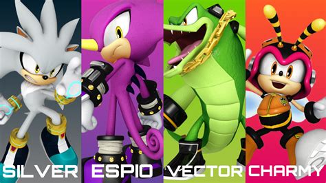 Silver, Espio, Vector and Charmy posters by Noe0123 on DeviantArt