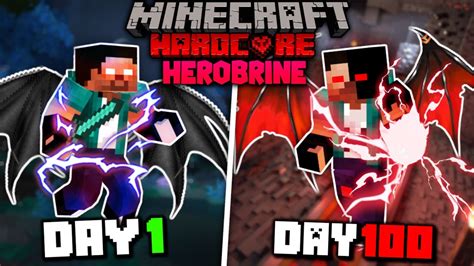 I Survived 100 Days As DEMON HEROBRINE In Hardcore Minecraft Hindi