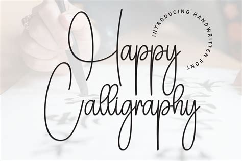 Font Happy Calligraphy: download and install on the WEB site