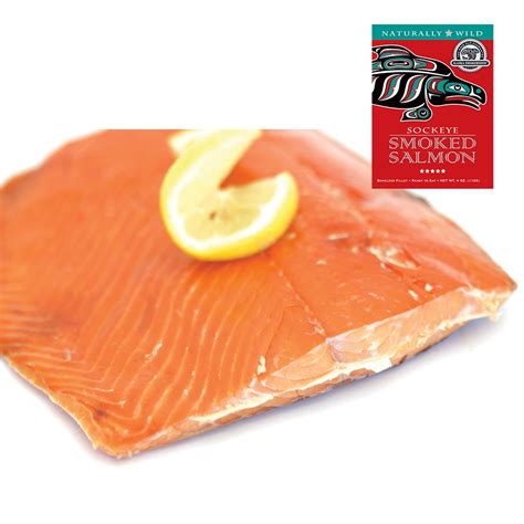 4 Oz Sockeye Smoked Salmon In Red T Box World Wide Gourmet Foods