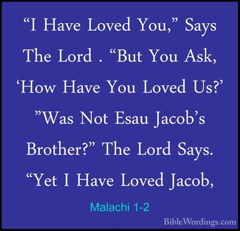 Malachi 1 - Holy Bible English - BibleWordings.com