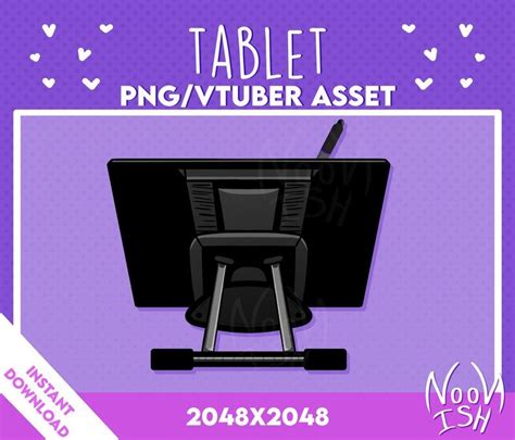 Animated Vtuber Pngtuber Asset Drawing Tablet Black Etsy Australia Drawing Tablet Digital