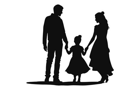 A Family black Silhouette vector, A Happy Family Clipart 35992681 ...