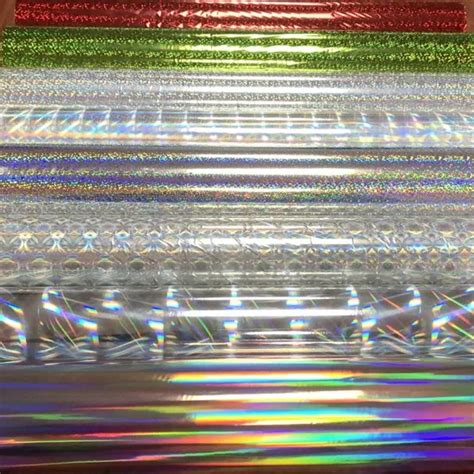 Printable Pet Holographic Film Lamination With Seamless Rainbow