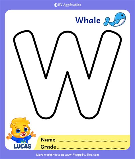 Letter W Coloring Pages - Alphabet W Coloring Pages