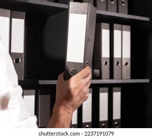 Hand Holding Office Folder Binder Near Stock Photo 2237191079 ...