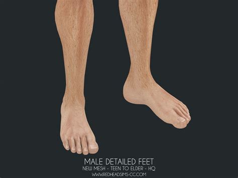 Male Detailed Feet Shoes And Default Redheadsims Cc