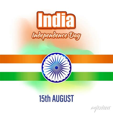 Vector Illustration For Indian Independence Day August Wall Mural