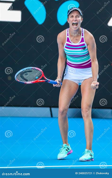 Professional Tennis Player Danielle Collins Of United States In Action