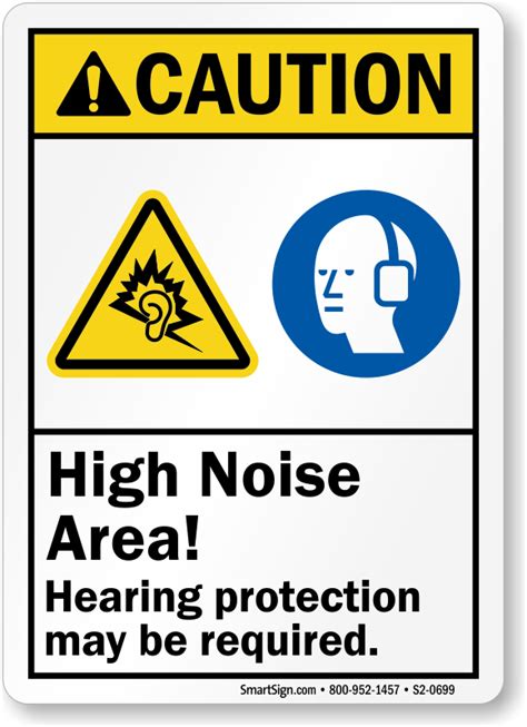 High Noise Area Hearing Protection May Be Required Sign Sku S2 0699