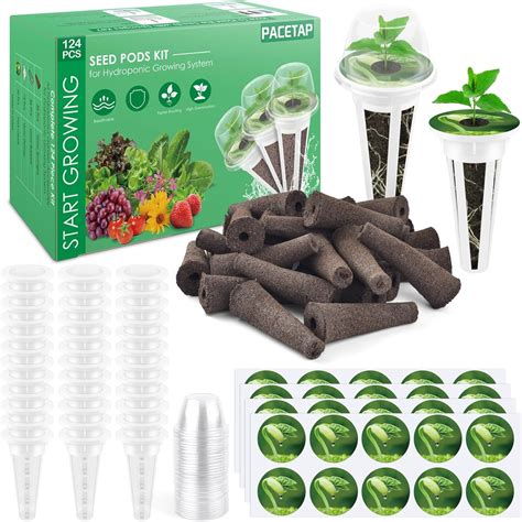 Amazon PACETAP 124 Pcs Hydroponic Pod Kit Compatible With