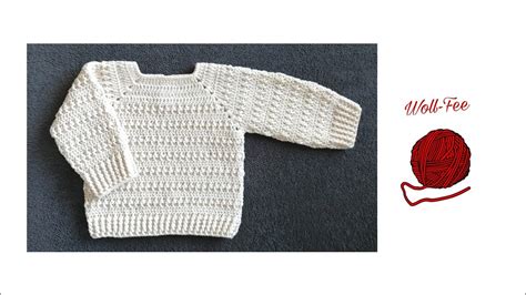 Babypullover häkeln Gr 62 68 Schritt für Schritt Anleitung andere