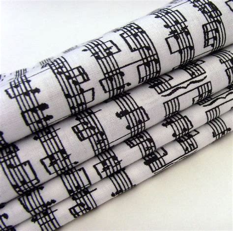 Handmade Black White Sheet Music Napkins Set Of Etsy