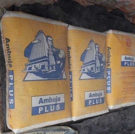 Acid Proof A Grade Grey Common Ambuja Plus Cement Pack Of Kg Bag