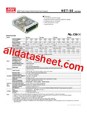 Net D Datasheet Pdf Mean Well Enterprises Co Ltd