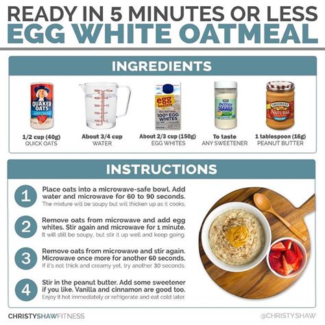 Healthy Egg White Oatmeal Recipe