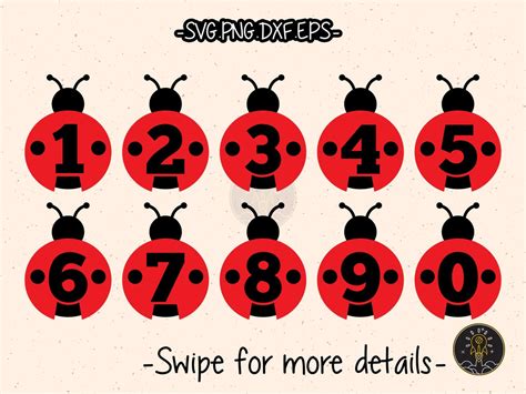 Ladybug Numbers Svg Cut File Vector Cricut By Lanalang121 On Deviantart