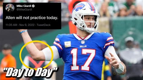 Josh Allen Won T Practice Today Bills HC Sean McDermott Calls Him Day