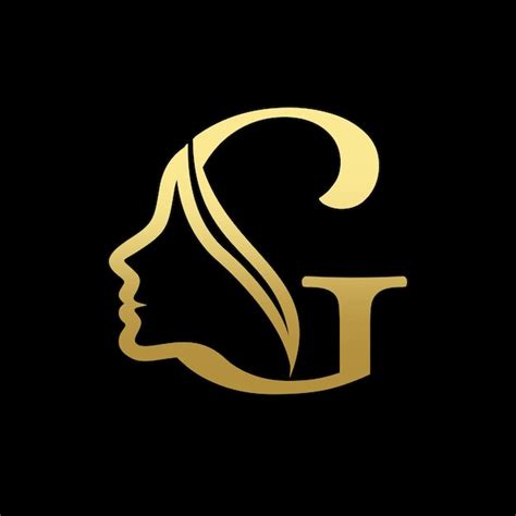 Lettre G Beauté Femmes Visage Logo Design Vecteur Premium