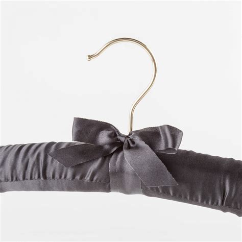 Black Satin Padded Hangers Retail Supplies The Display Centre Uk