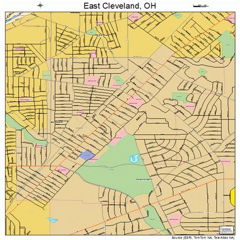 East Cleveland Ohio Street Map 3923380