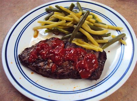 He Orders His Steak Well Done And Slathers It With Ketchup