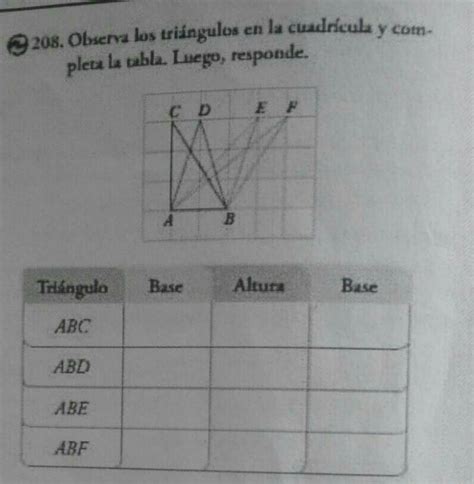 Observa Los Tri Ngulos En La Cuadr Cula Y Completa La Tabla Luego