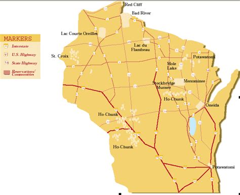 Indian Reservations In Wisconsin Map - Maping Resources