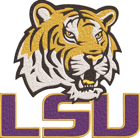 Lsu Tigers Embroidery Design Instant Download In A Frame Lsu Fighting Tigers Football