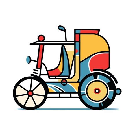 Premium Vector Illustration Of A Rickshaw