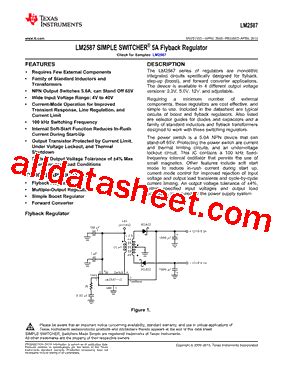 LM2587T ADJ NOPB 데이터시트 PDF Texas Instruments