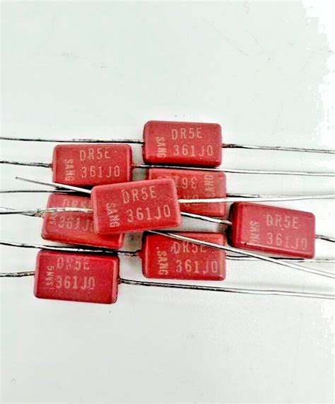 5 Pcs 360pf 500v Vintage Axial Silver Mica Capacitor By Sangamo 134 Ebay