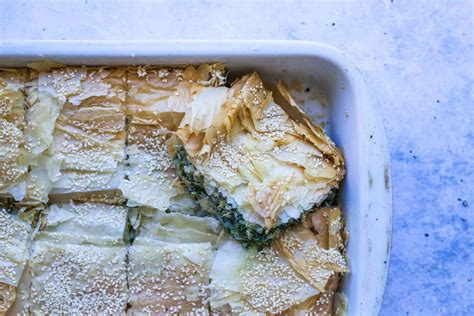 Broccoli Zucchini And Spinach Filo Pie Brown Paper Nutrition