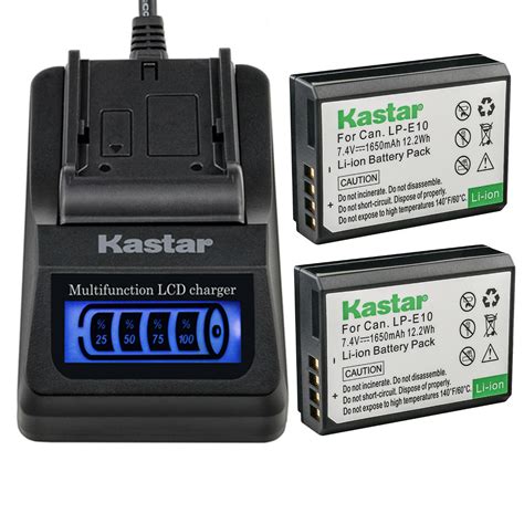 Kastar Battery LCD Quick Charger For Canon LP E10 Ubuy India