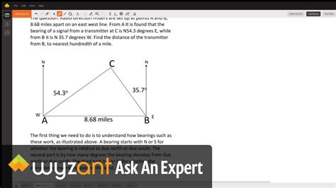 Using Bearings And Trigonometry To Calculate A Distance YouTube