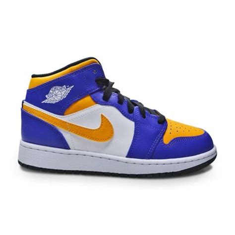 Juniors Nike Air Jordan 1 Mid GS DQ8423 517 Dark Concord Taxi