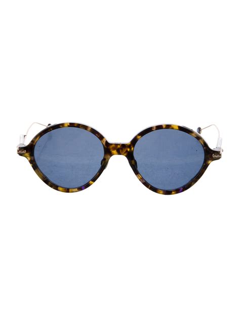 Christian Dior DiorUmbrage Round Sunglasses - Yellow Sunglasses ...