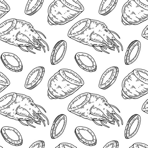 Premium Vector Hand Drawn Ginseng Seamless Pattern Vector