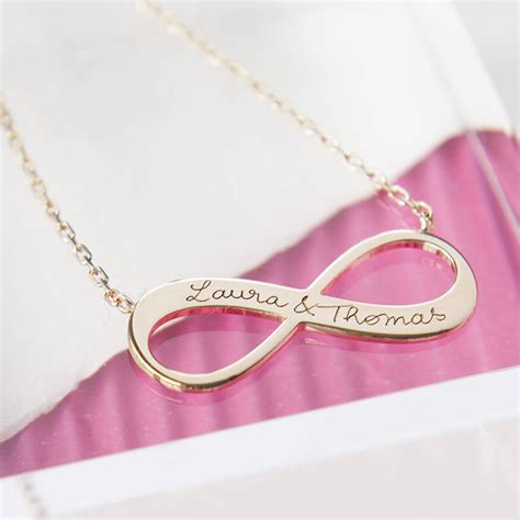 Personalised 18 K Gold Plated Infinity Necklace By Merci Maman