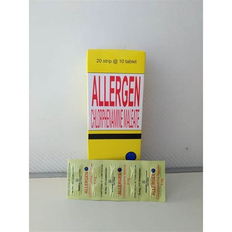 Jual Allergen Alergen Chlorphenamine Maleate Ctm 4mg Per Strip Isi 10