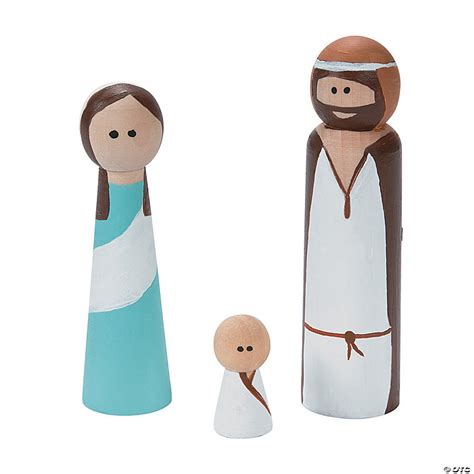 Wood Nativity Peg Doll Nativitywood Doll Nativity Unique Israel Hot