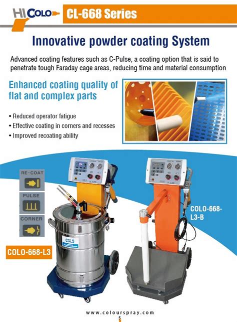 New Manual Electrostatic Powder Coating Spray Machine Colo